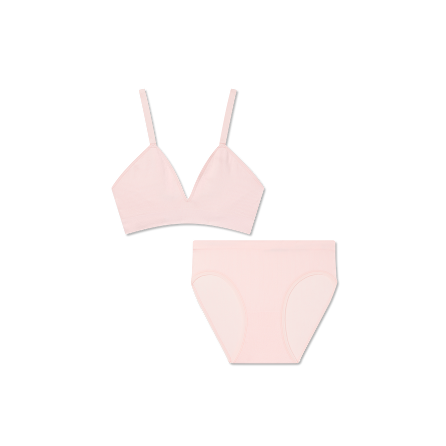 Women's Seamless Triangle Bralette + Brief Pack - Light Support