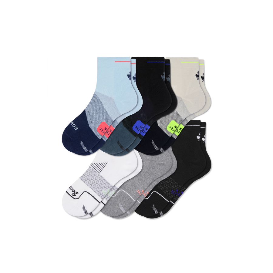 Men's Run Quarter Sock 6-Pack - Light Cushion