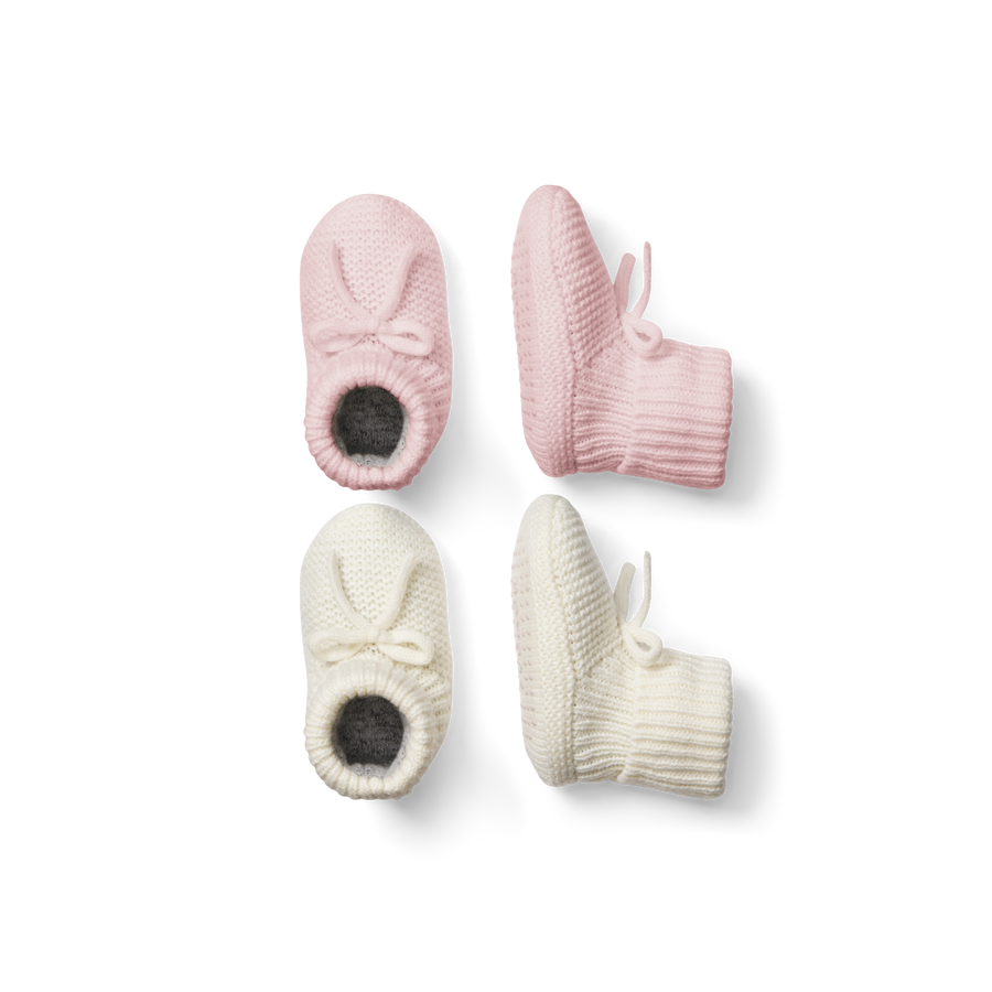 Baby Bow Gripper Slipper 2-Pack - Light Cushion