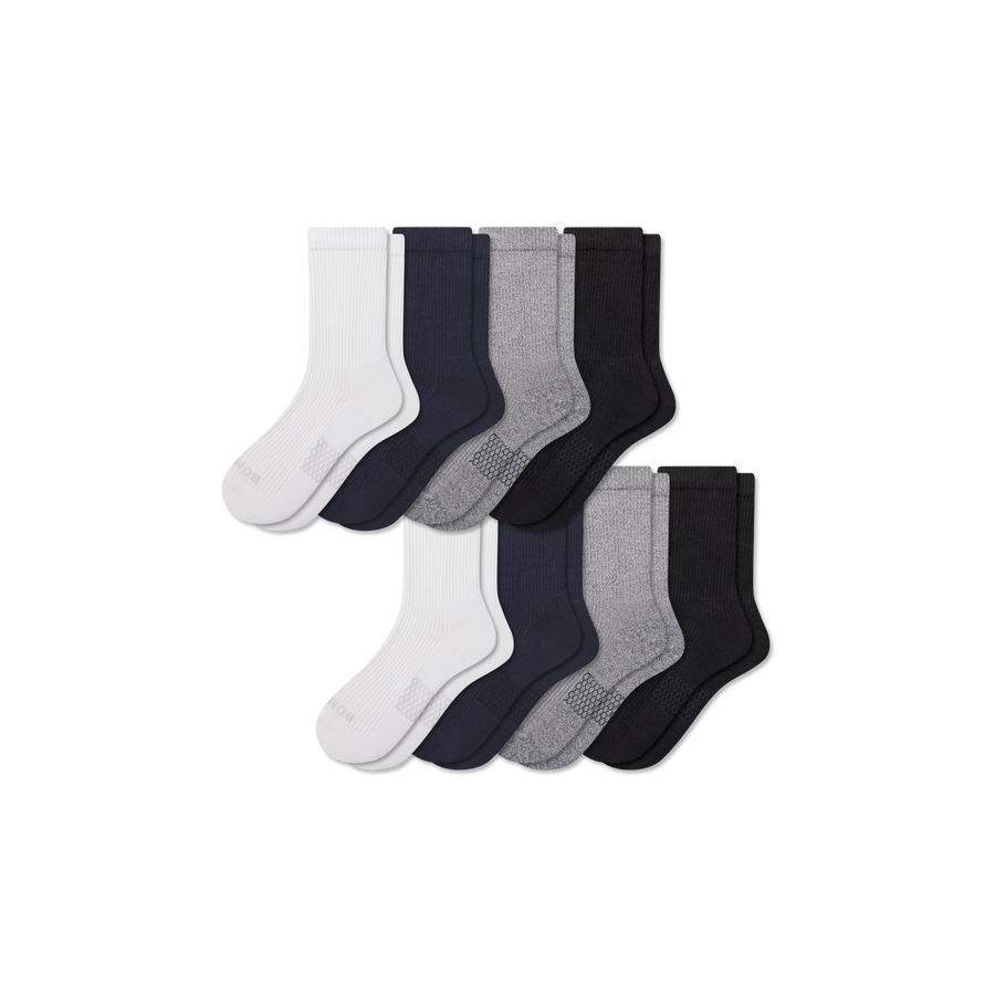 Men's Modern Rib Half Calf Sock 8-Pack - Clean Finish