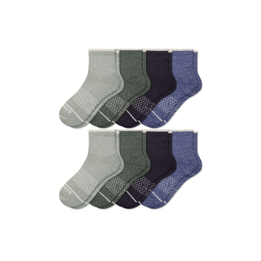 Women's Merino Wool Blend Quarter Sock 8-Pack - Clean Finish