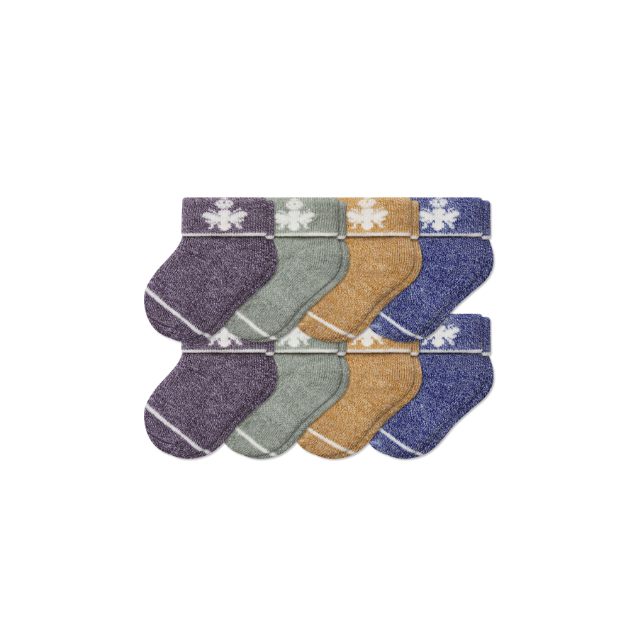 Baby Merino Wool Blend Calf Sock 8-Pack (0-6 Months) - Essential Ready