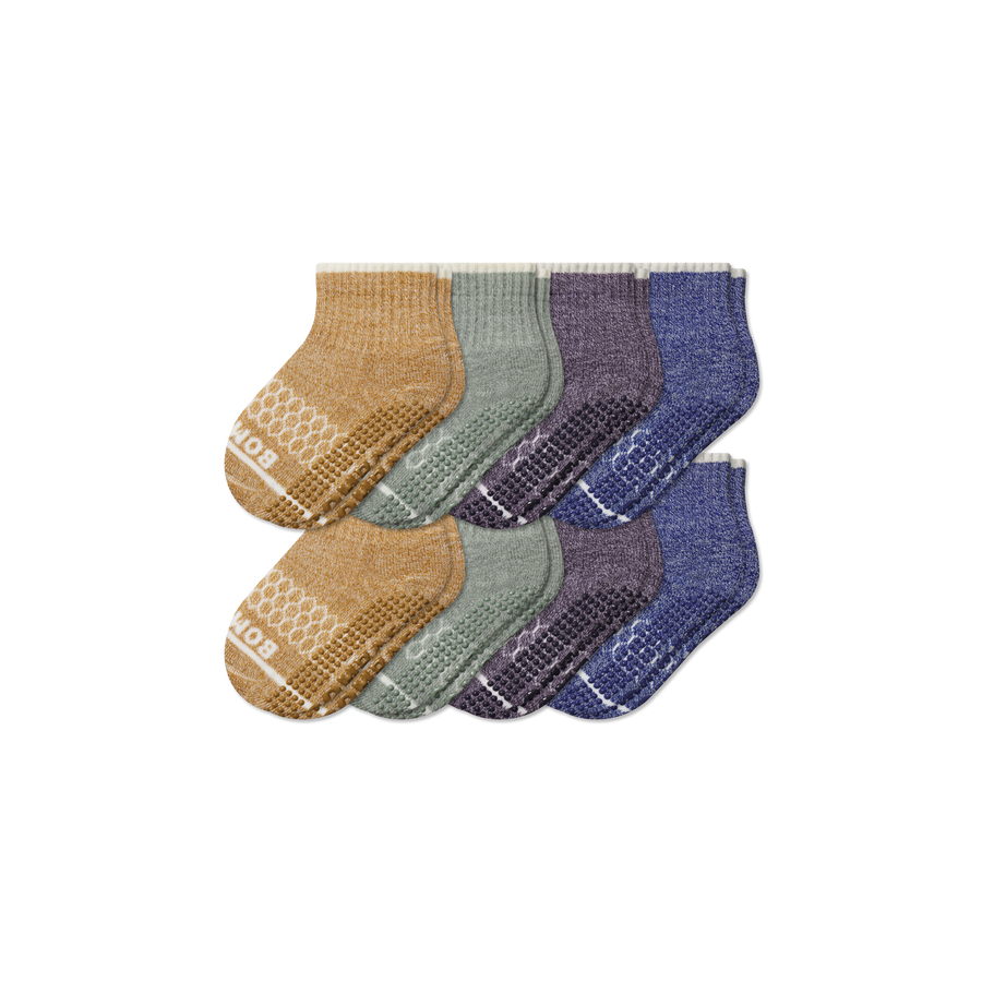 Toddler Merino Wool Blend Gripper Calf Sock 8-Pack - Fresh Choice