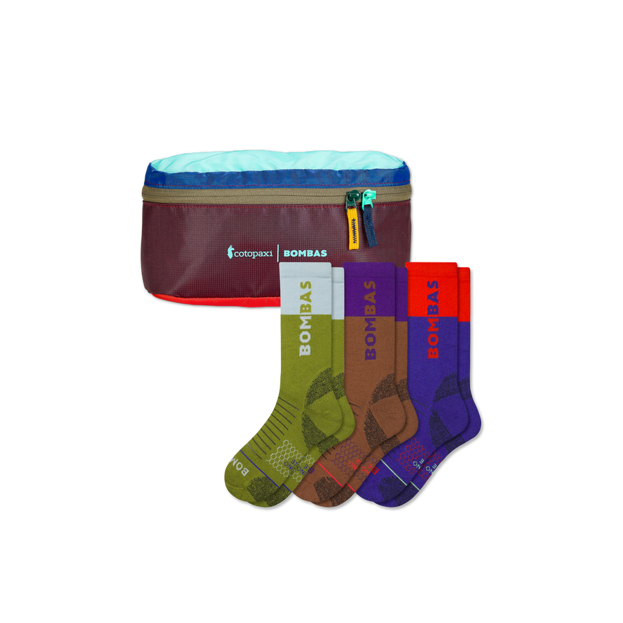 Women's Merino Wool Blend Hiking Sock 3-Pack & Cotopaxi Fanny Pack - Everyday Pair