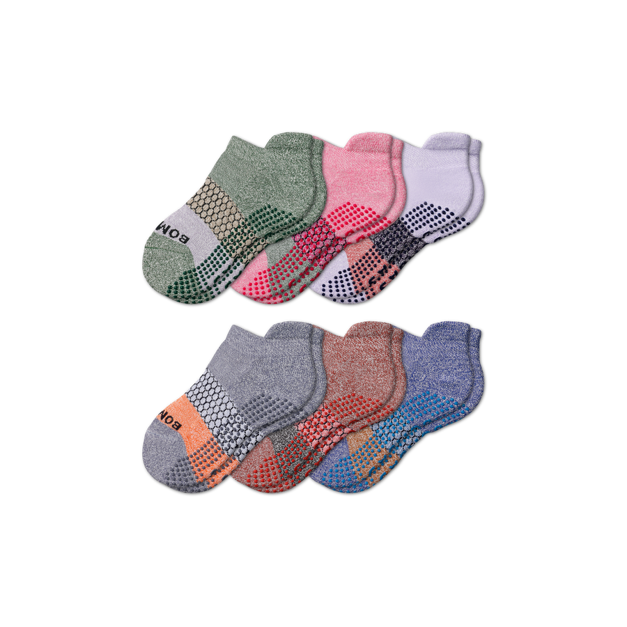 Youth Tri-Block Gripper Ankle Sock 6-Pack - Classic Ready