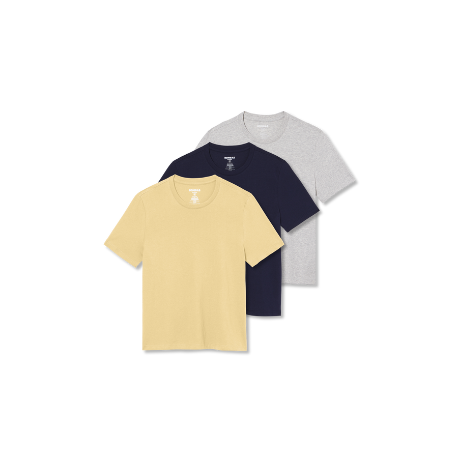 Women's Pima Cotton Crew Neck T-Shirt 3-Pack - Clean Finish