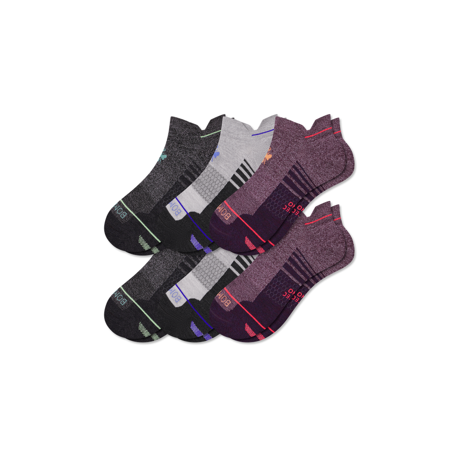 Men's Merino Wool Blend Run Ankle 6-Pack - Travel Pair