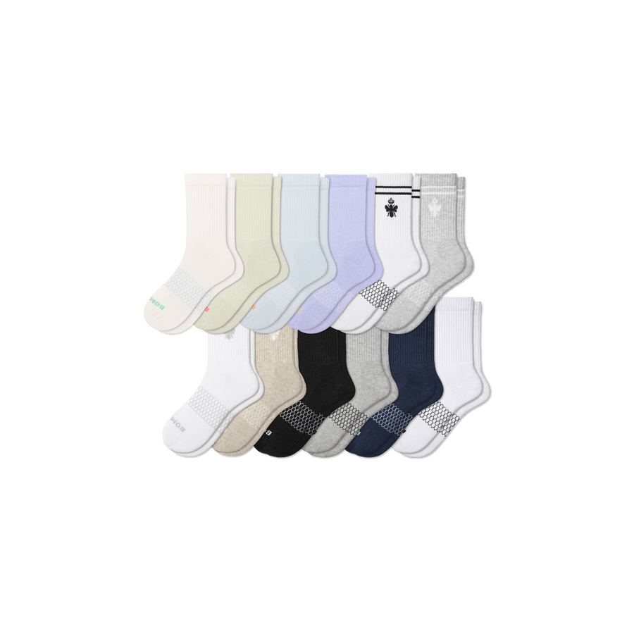 Women's Half Calf Sock 12-Pack - Travel Pair