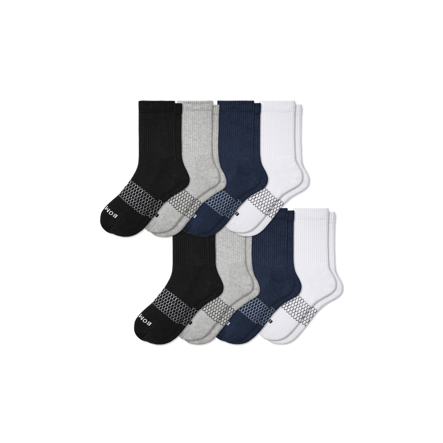 Men's Solids Half Calf Sock 8-Pack - Soft Step