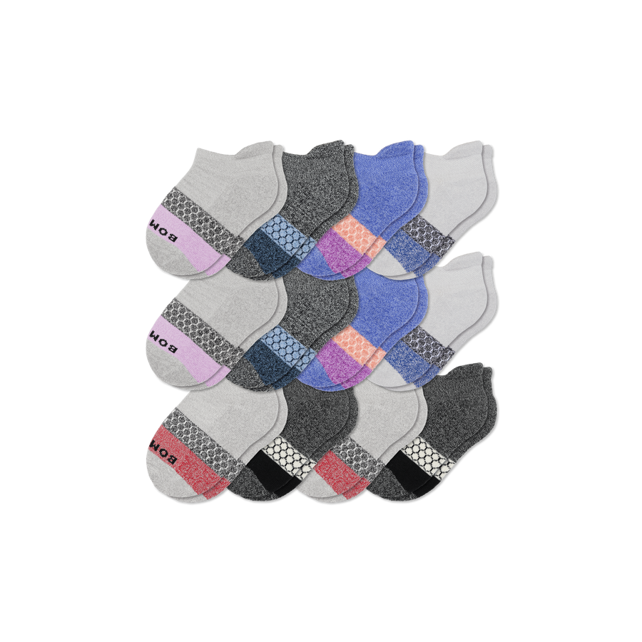 Junior Tri-Block Ankle Sock 12-Pack - Modern Touch