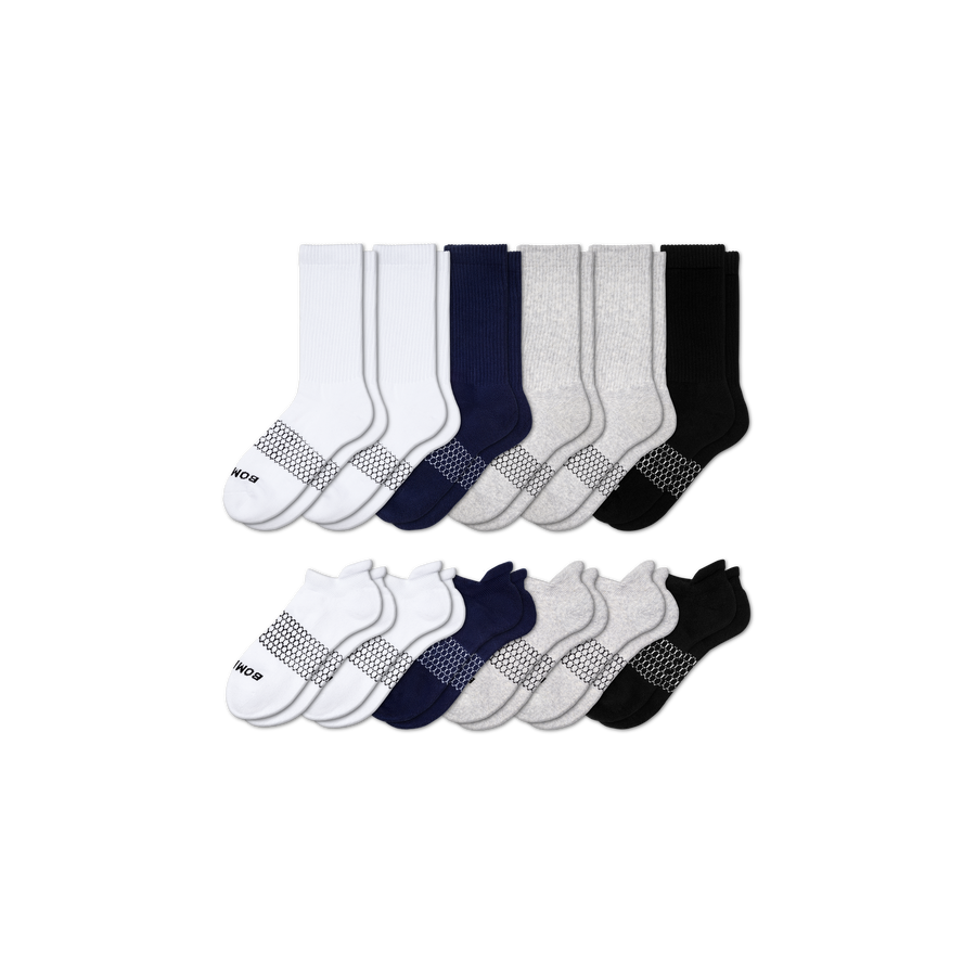 Men's Calf & Ankle Sock 12-Pack - Easy Pair