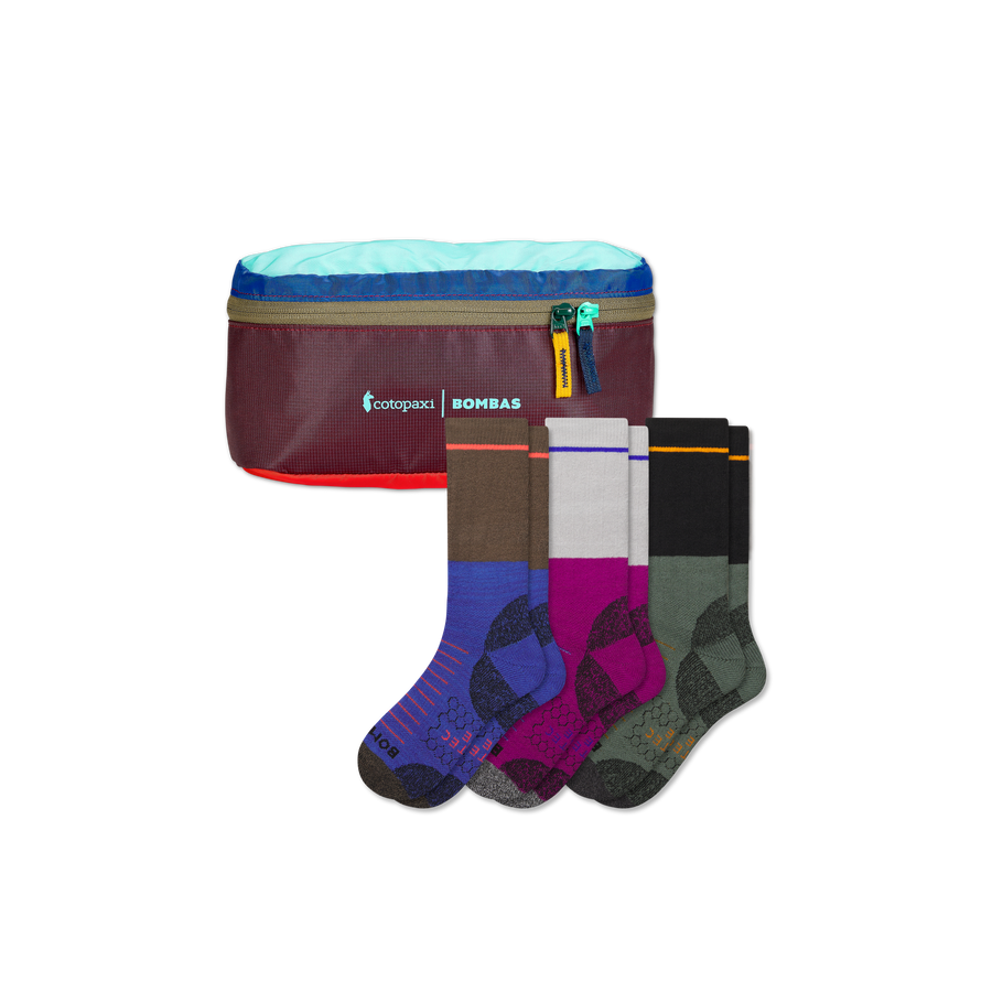 Men's Hiking Calf Sock 3-Pack & Cotopaxi Fanny Pack - Simple Style
