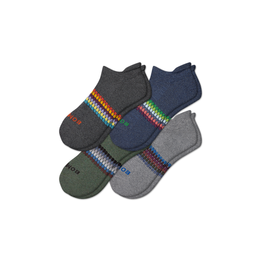 Men's Sunset Stripe Ankle Sock 4-Pack - Soft Step