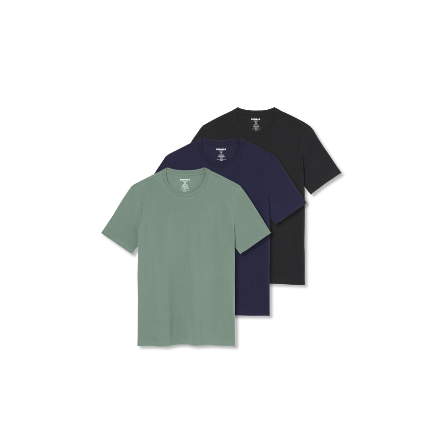 Men's Pima Cotton Crew Neck T-Shirt 3-Pack - Easy Choice