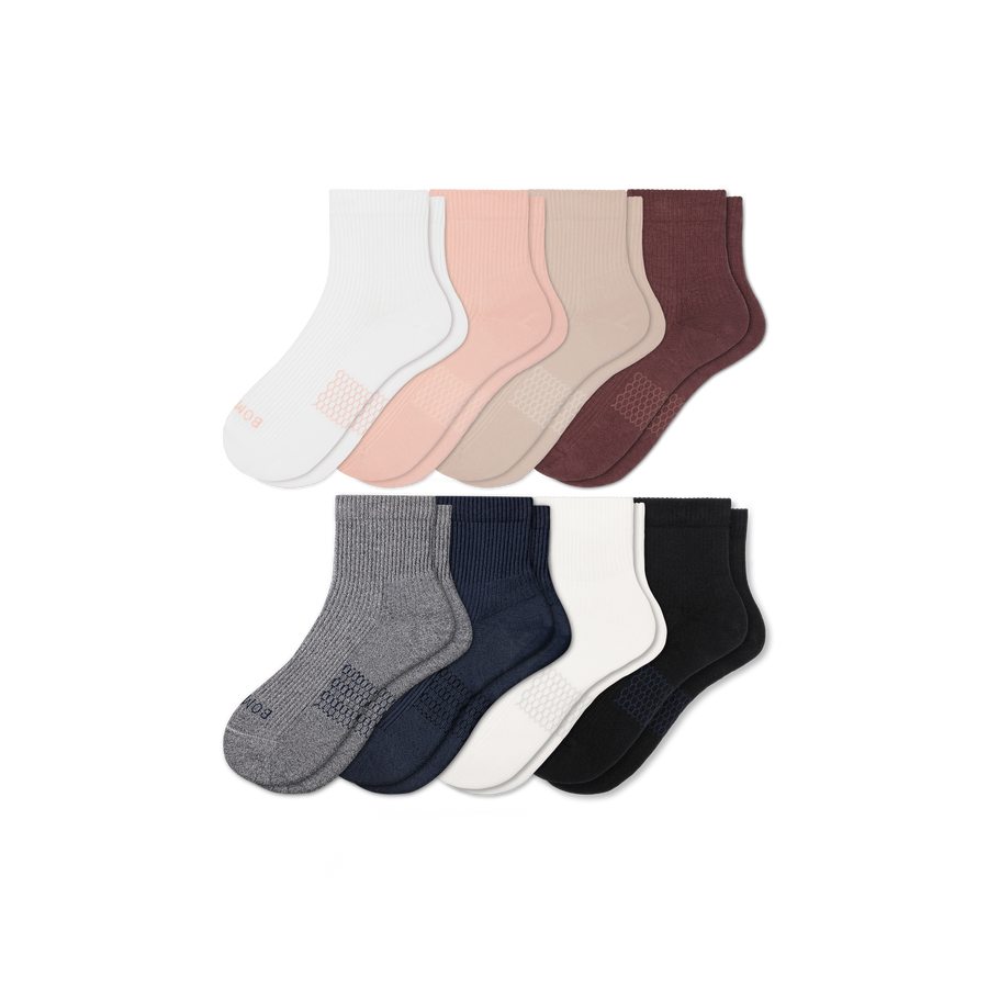 Women's Modern Rib Quarter Sock 8-Pack - Ready Pair