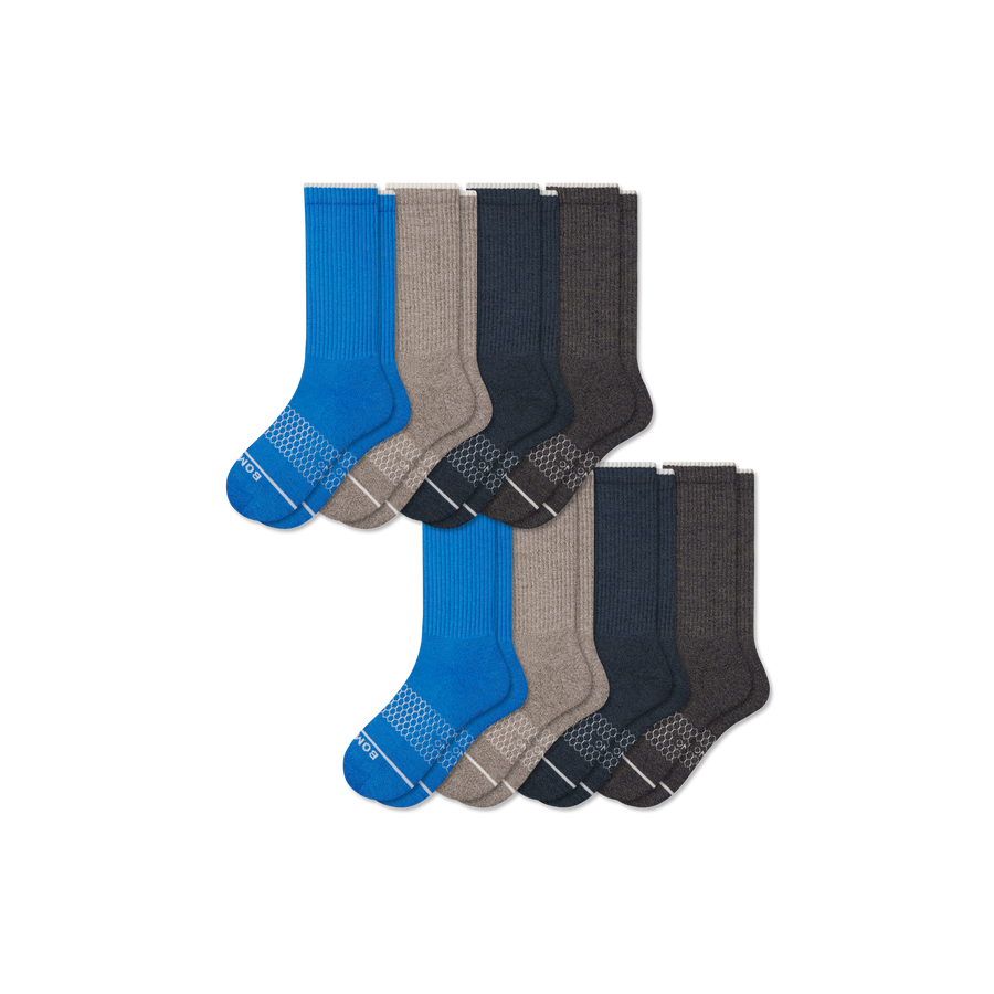 Men's Merino Wool Blend Calf Sock 8-Pack - Fresh Step
