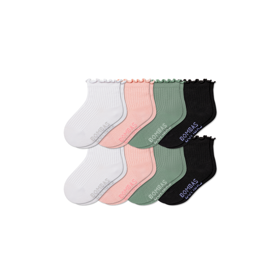 Toddler Ruffle Rib Calf Sock 8-Pack - Easy Choice