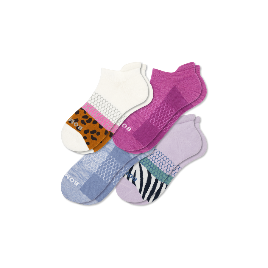 Women's Wild Wear Ankle Sock 4-Pack - Travel Pair
