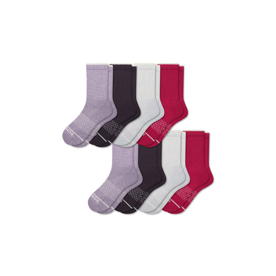 Women's Merino Wool Blend Half Calf Sock 8-Pack - Daily Cushion