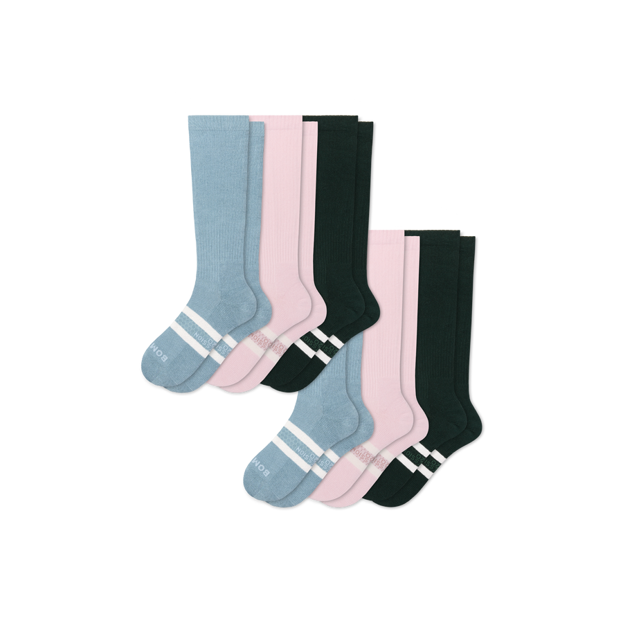 Women's Knee High Sock 6-Pack (15-20mmHg) - All Day Fit