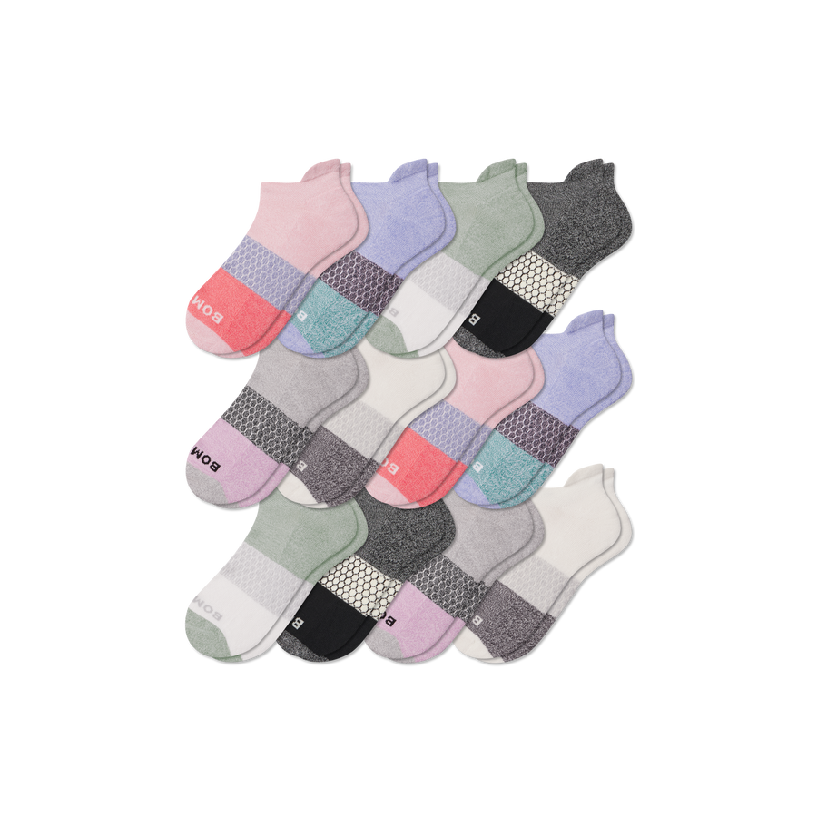 Women's Tri-Block Ankle Sock 12-Pack - Daily Step