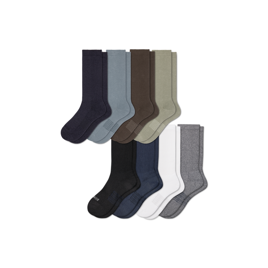 Men's Modern Rib Calf Sock 8-Pack - Easy Pair