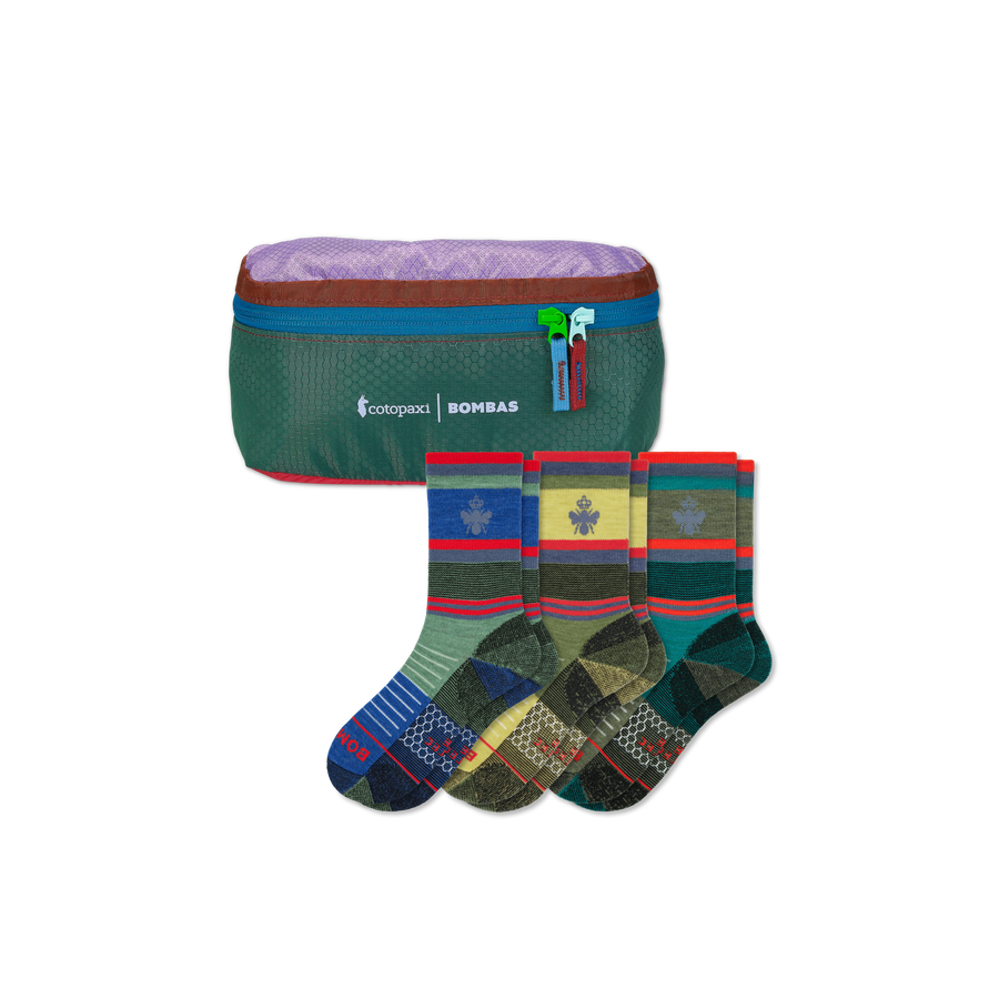 x Bombas Merino Wool Blend Hiking Calf Sock 3-Pack & Fanny Pack - Fresh Choice