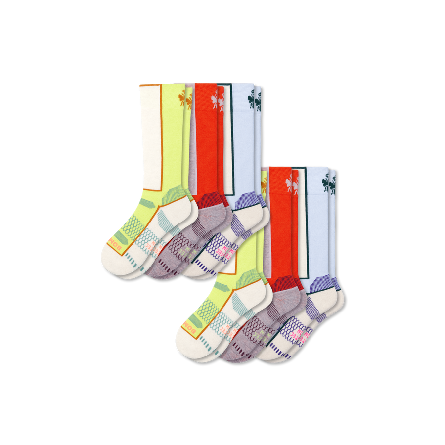 Youth Mid-Cushion Merino Wool Blend Ski & Sock 6-Pack - Easy Pair