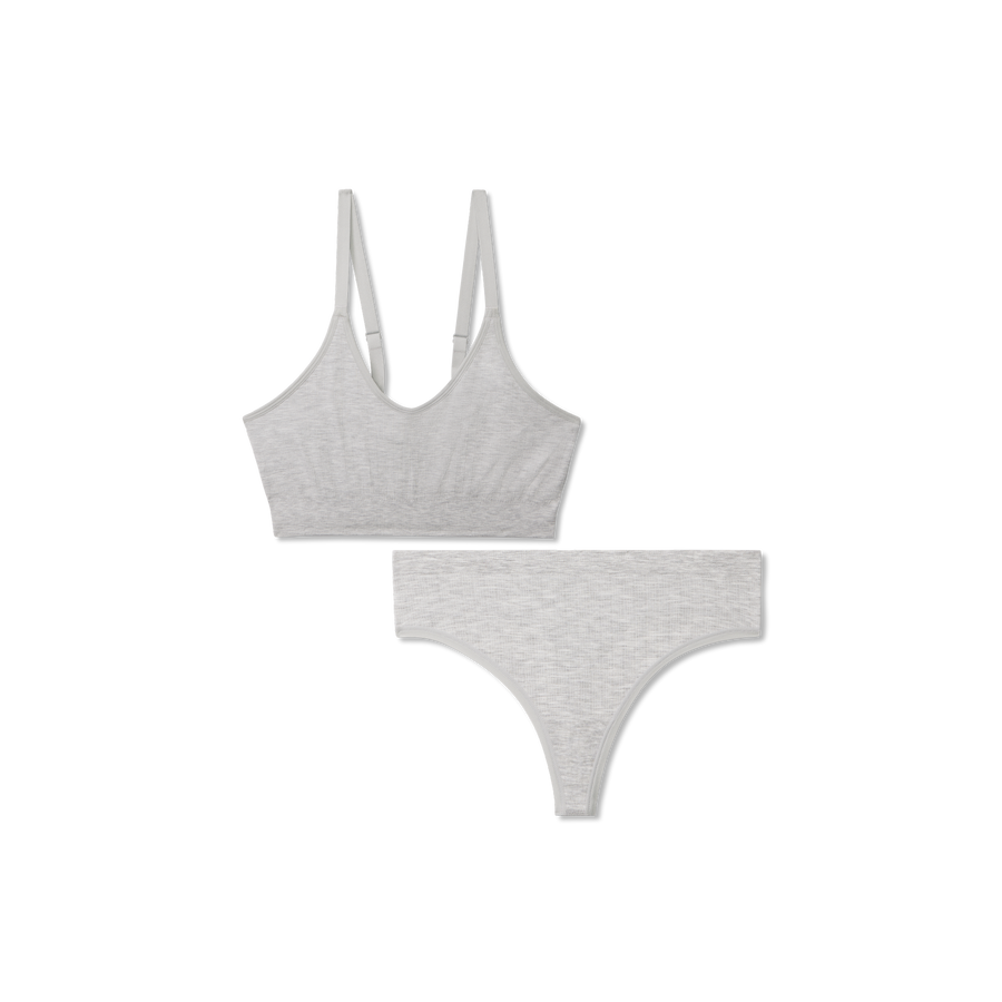 Women's Seamless Scoop Bralette + Thong Pack - Daily Comfort