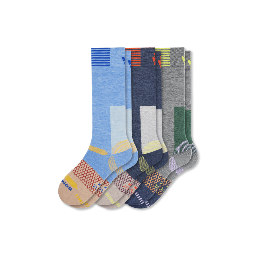 Women's Full-Cushion Merino Wool Blend Ski & Sock 3-Pack - Classic Ready