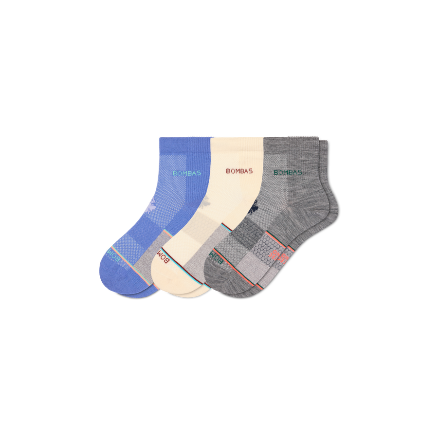 Women's Sport Merino Wool Blend Quarter Sock 3-Pack - Fresh Step