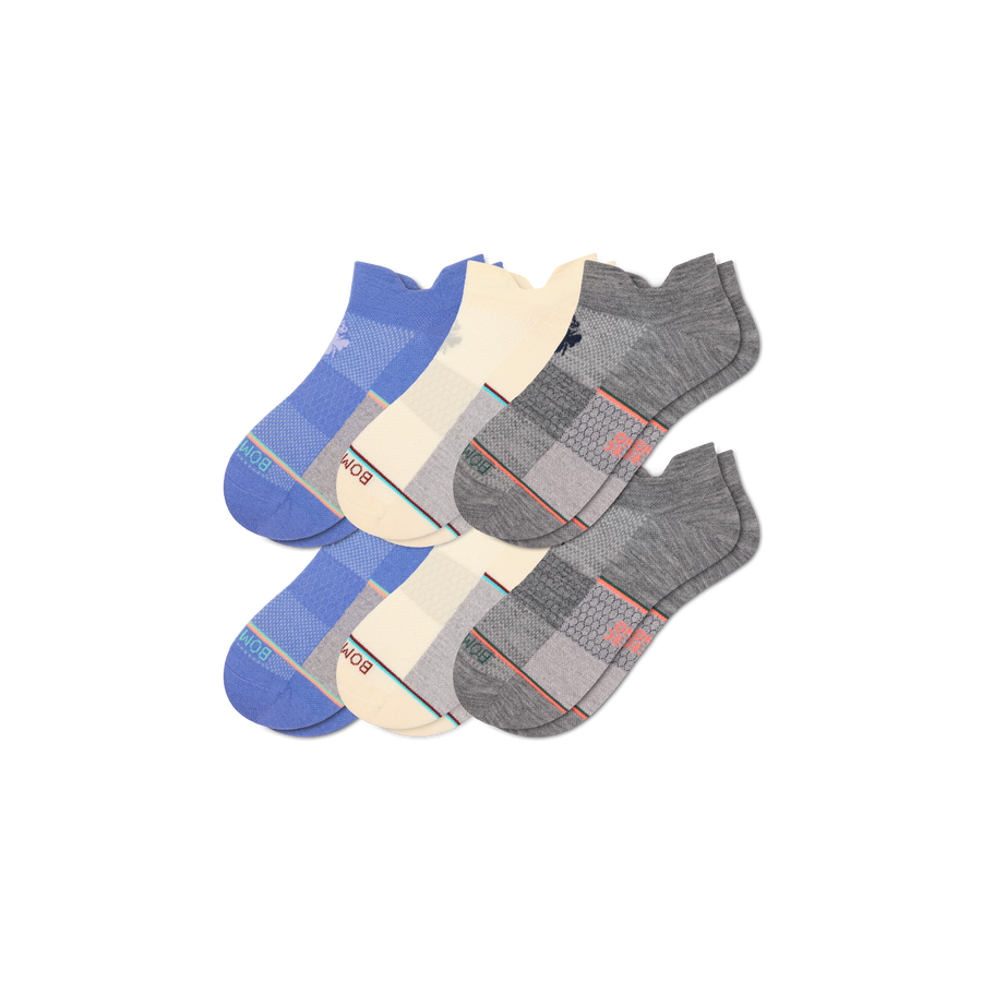 Women's Sport Merino Wool Blend Ankle Sock 6-Pack - Modern Touch