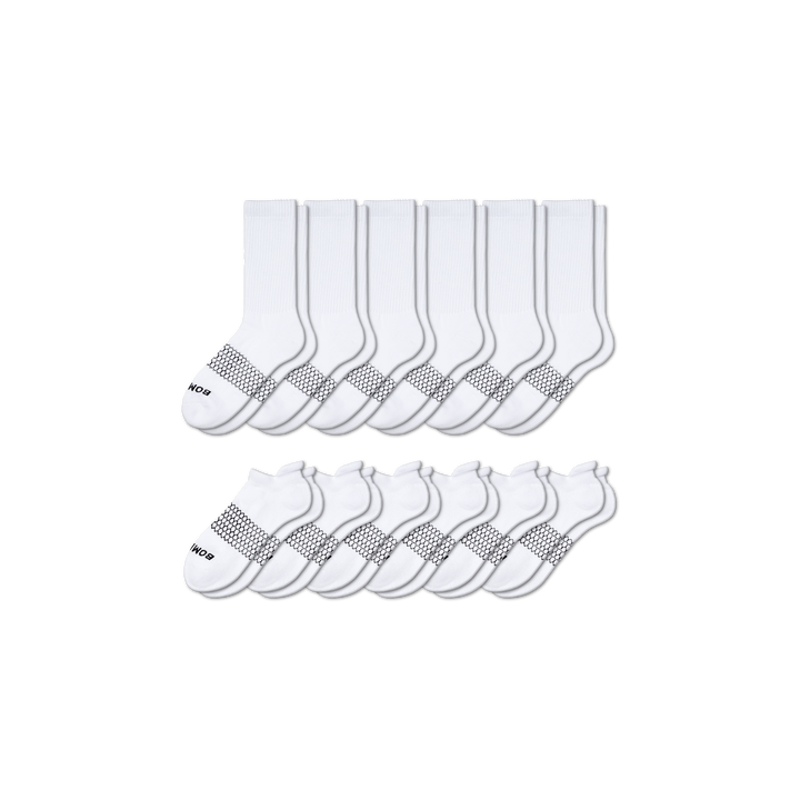 Women's Calf & Ankle Sock 12-Pack - white - 3