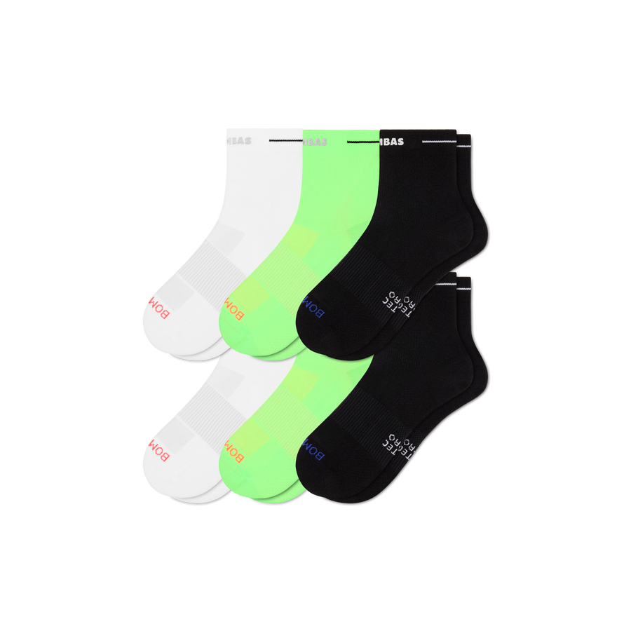Men's RunPro Quarter Sock 6-Pack - Clean Finish