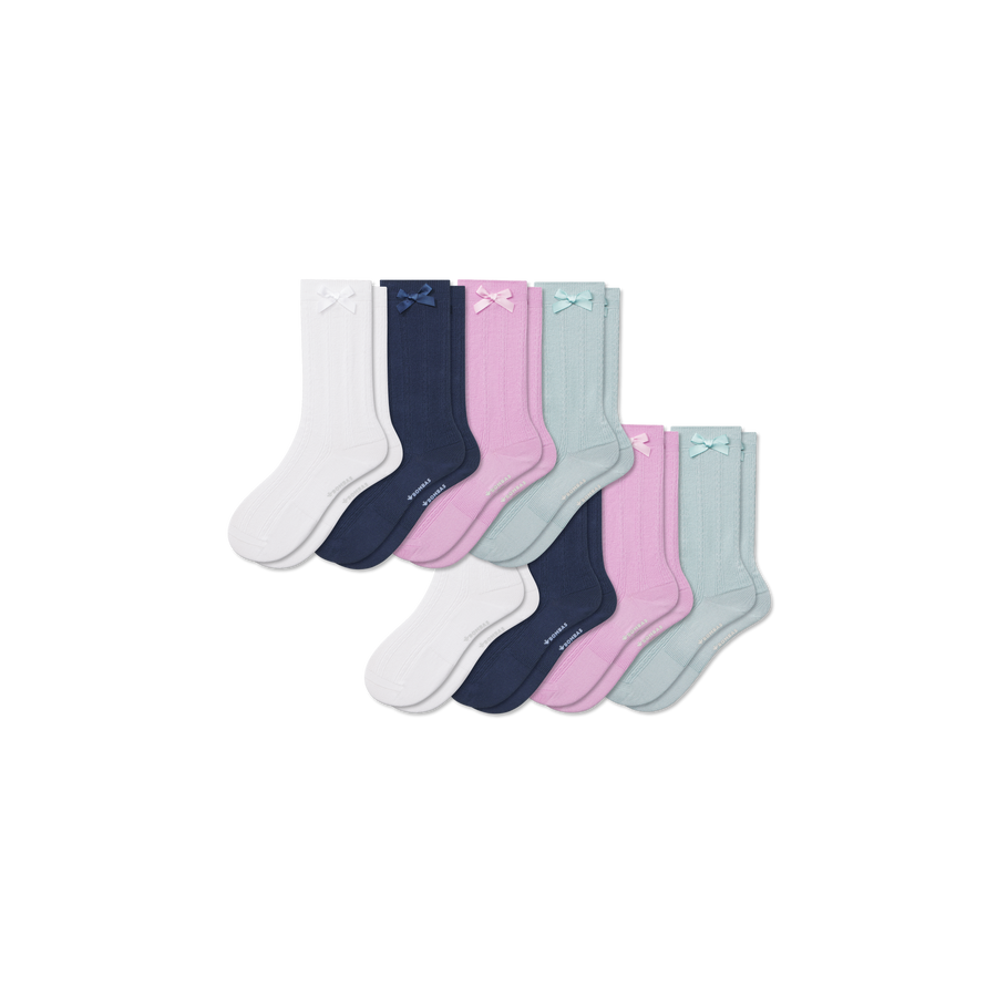 Youth Bow Calf Sock 8-Pack - Daily Cushion
